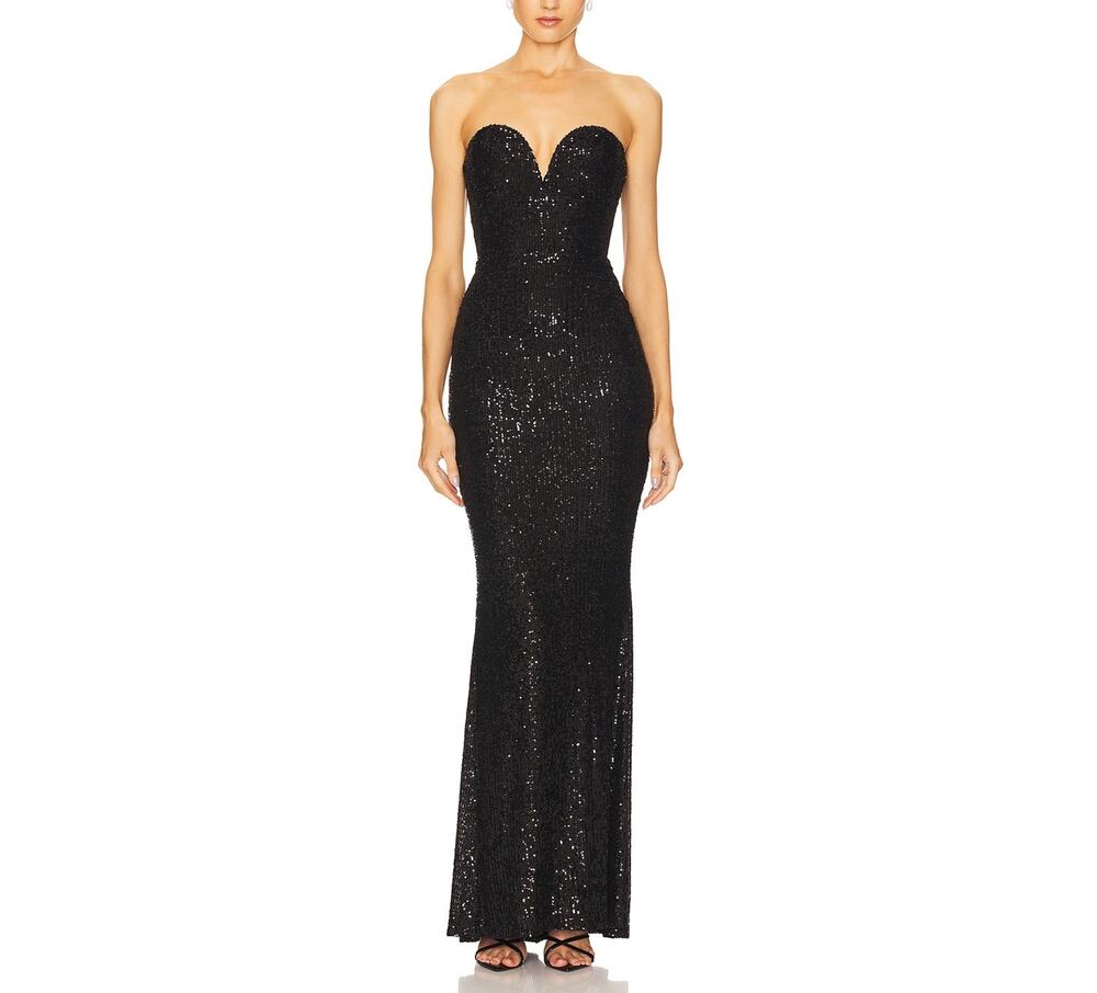 Nookie Sequined Black Lumiere Dress Size S